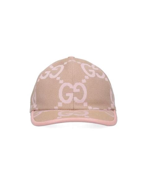 gucci jumbo cap pink|Gucci Jumbo GG Baseball Hat Beige/Light Pink .